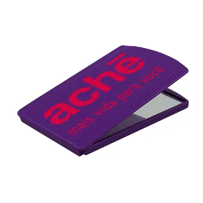 Espelho de Bolsa Lilas Plastico Premium