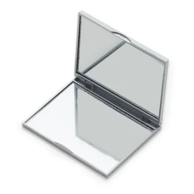 Espelho de Bolso Duplo Quadrado Plastico