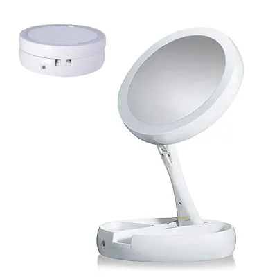 Espelho Dobravel Com Led Recarregavel