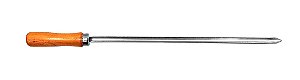 Espetinho Inox Coração 40cm x 1mm (cabo 9,5 cm)