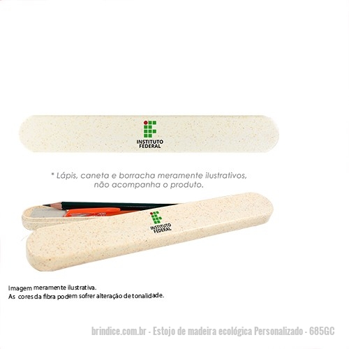 Estojo De Madeira Ecologica Personalizado