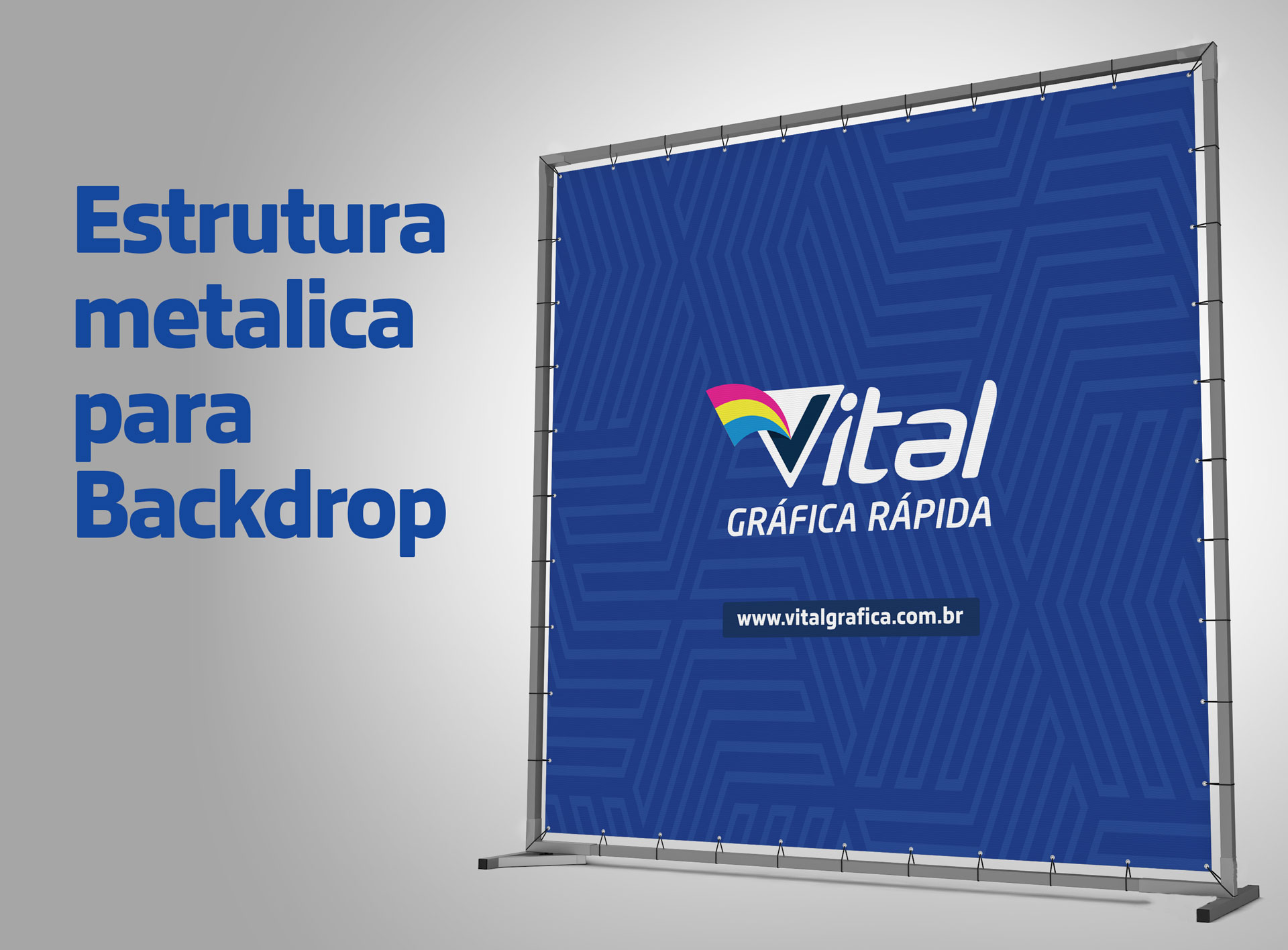 Estrutura para backdrop DESMONTÁVEL - 2x2m