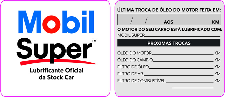 Etiqueta de Troca de Óleo - Adesivo