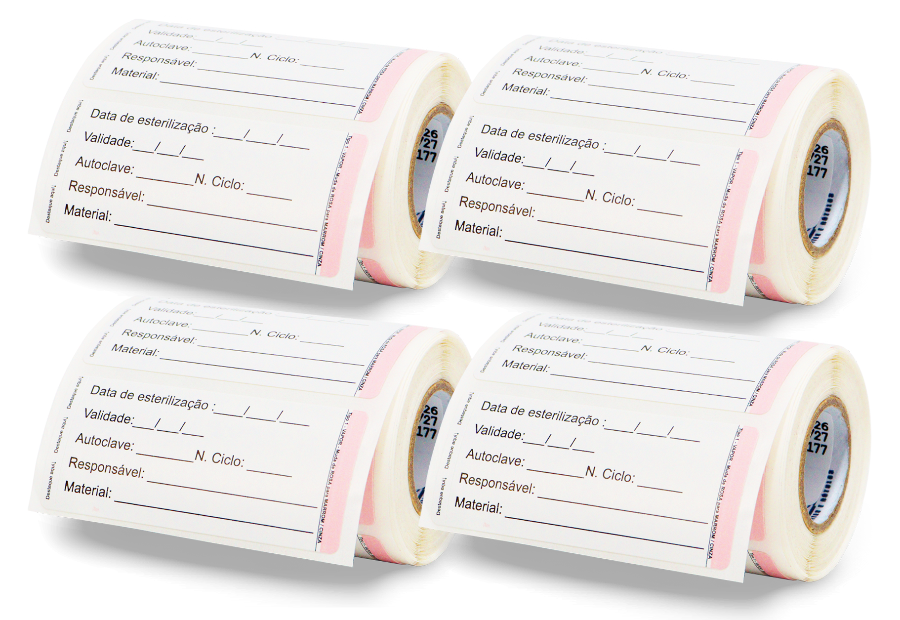 Etiqueta para autoclave com indicador químico (1000 unidades)