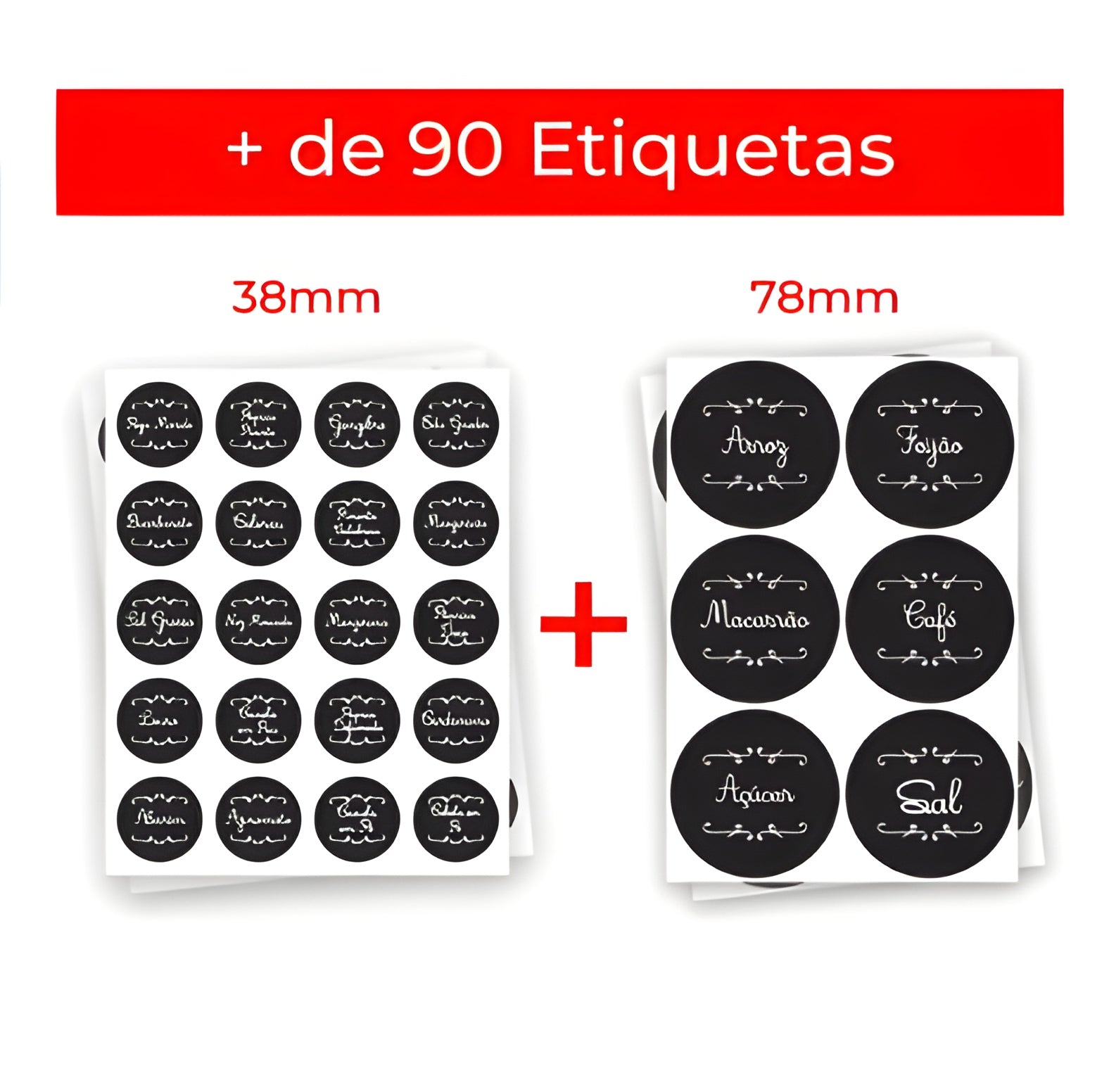 Etiquetas Adesiva Para Potes Temperos Grãos