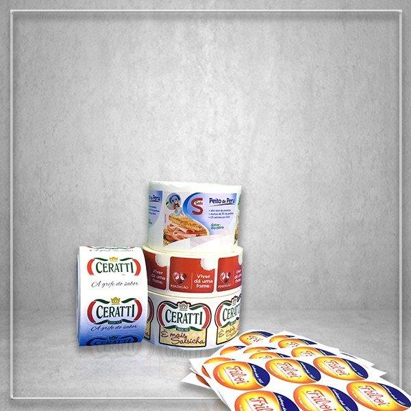 Etiquetas adesivas personalizadas para alimentos