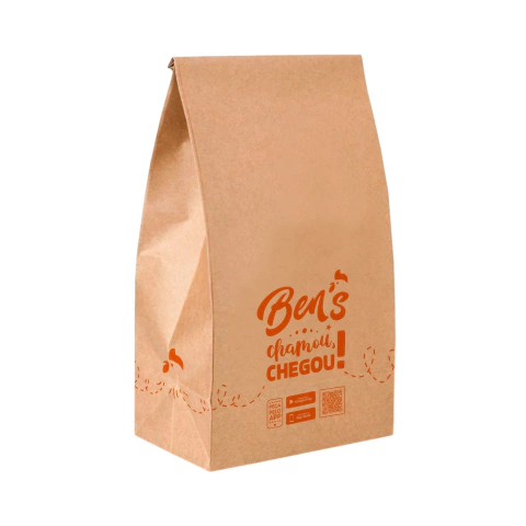 EXCLUSIVO FRANQUEADOS - BEN'S Saco Kraft P K1 - 100 unidades