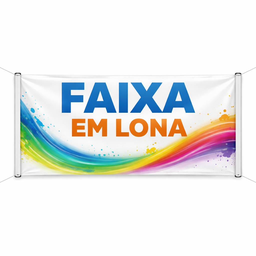 Faixa em Lona 440g com Tubete e Corda