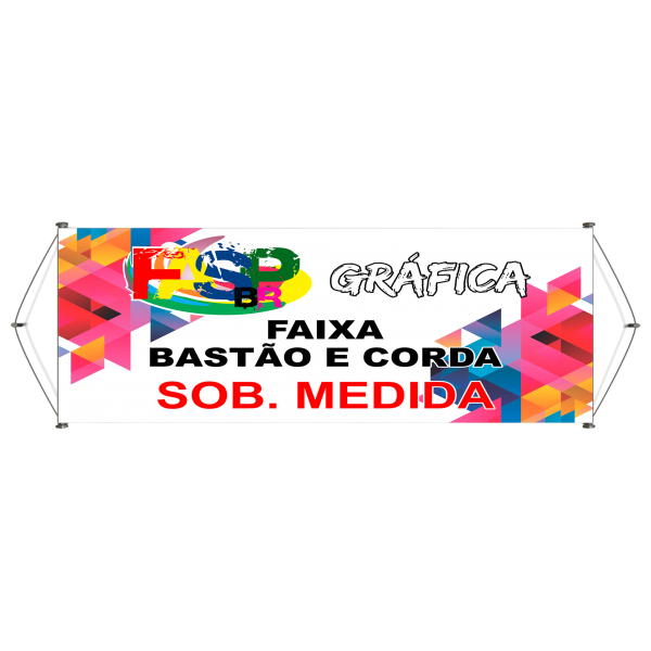 Faixa em lona personalizada
