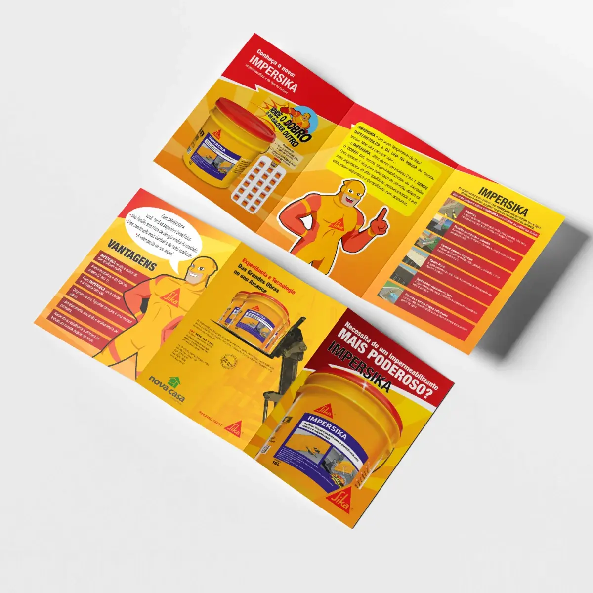 Folder 2 Dobras Papel Couche 90gr