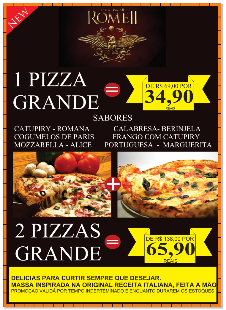 Folhetos para Pizzarias qualidade nota 10