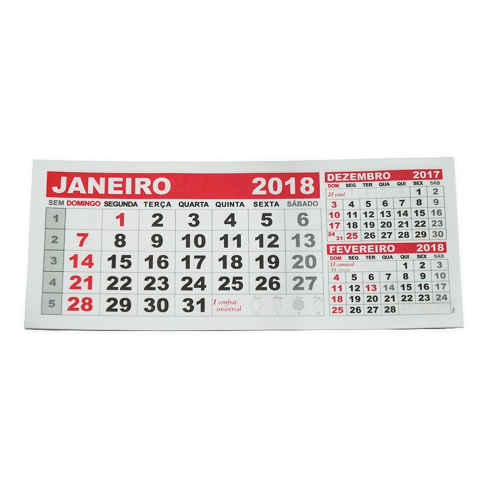 Folhinha Calendário 2018 Personalizada — foto 2