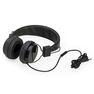 Fone de ouvido articulável na cor preta