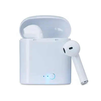 Fone Personalizado Bluetooth Plastico Com Case Carregador