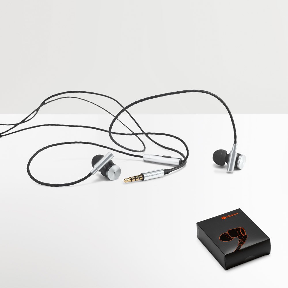 Fones de ouvido em metal e ABS -
