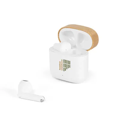 Fones de Ouvido Wireless em Abs 100 Reciclado e Bambu