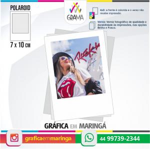 Foto Polaroid 7 x 10 cm 7 x 10 cm Papel Fotográfico 4x0 Brilho ou Fosco
