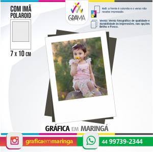 Foto Polaroid 7 x 10 cm com Imã 7 x 10 cm Papel Fotográfico 4x0 Brilho ou Fosco Manta de Imã