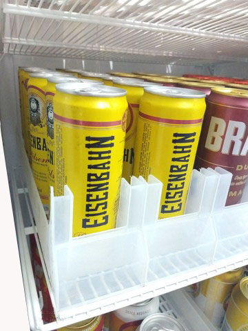 Calha Gravitacional Freezer Organizador p/ prateleiras aramadas c bebidas (foto 5)