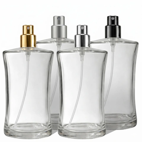 Frasco Vidro Cristal Picolo 100ml (Recrave) + Válvula Spray Várias Cores