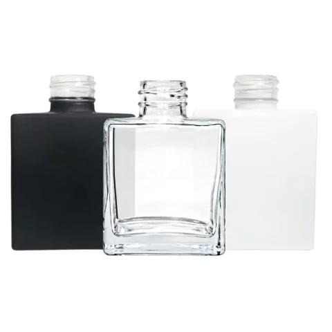 Frasco Vidro Cubo 100ml 28/410 - Escolha a Cor