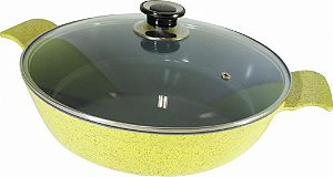 Frigideira Rev. Cerâmico Cinza - Vermelho Liso Pigmentado 4,7 lts