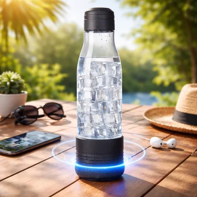 Garrafa 720ml Com Som Bluetooth e Luzes