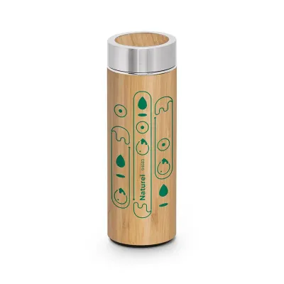 Garrafa Bambu Termica 500ml Com Infusor