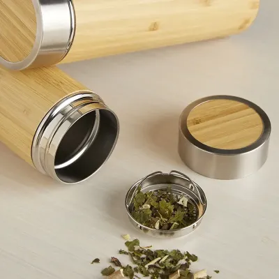 Garrafa Bambu Termica 500ml Com Infusor