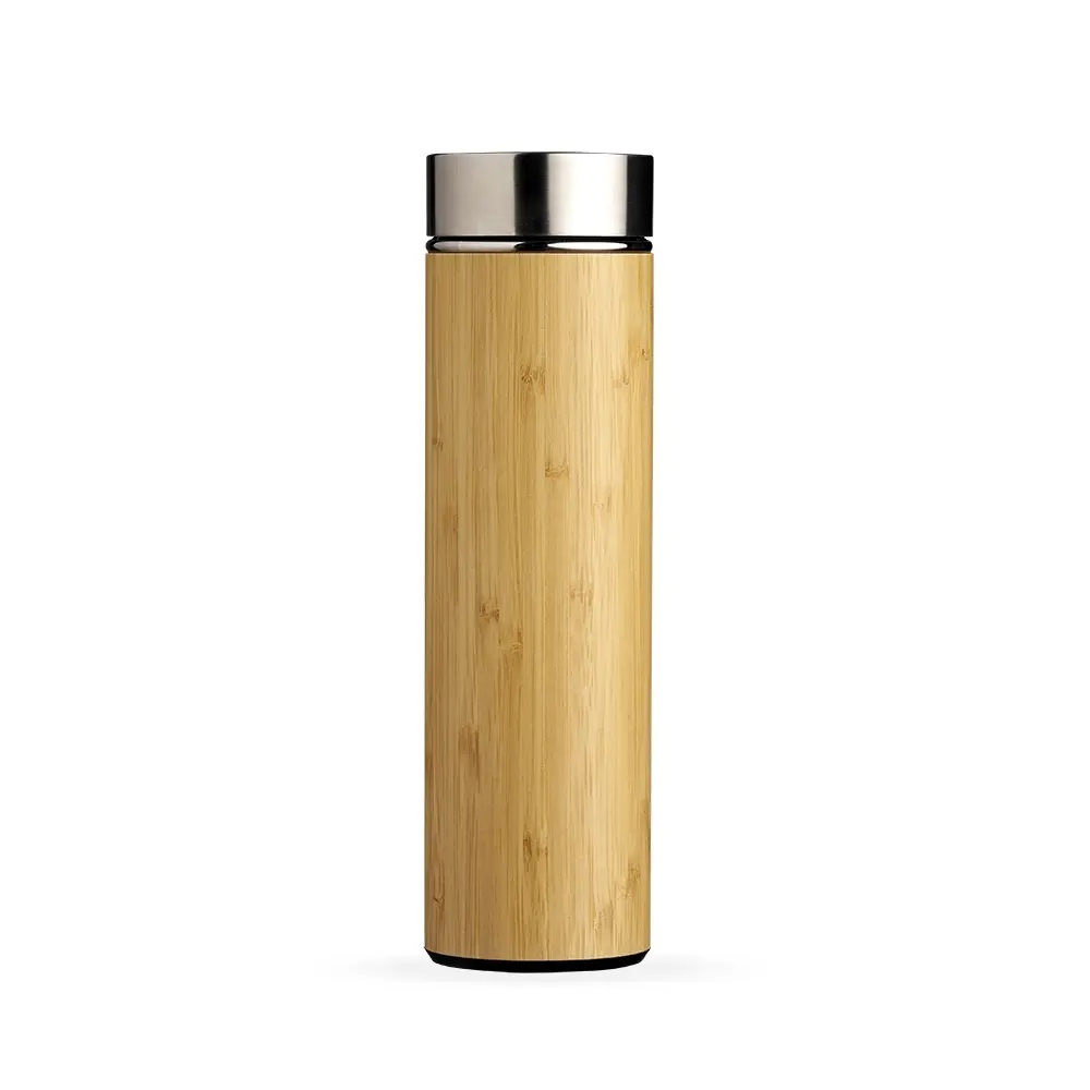 Garrafa Bambu Térmica com Infusor 500ml Personalizada