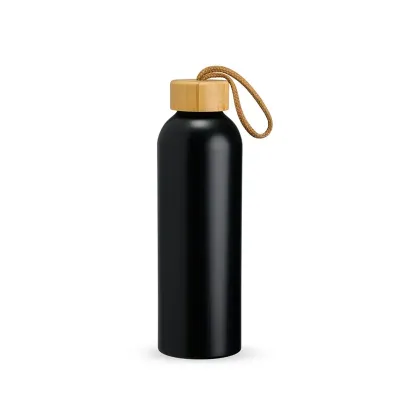 Garrafa de Aluminio Com Tampa de Bambu Lnr18940