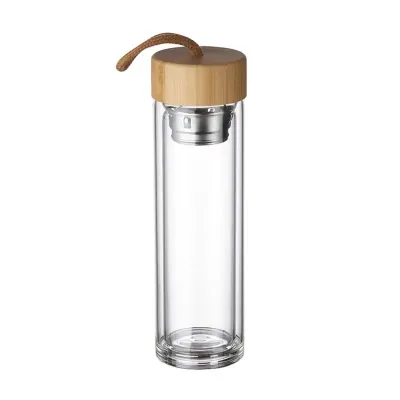 Garrafa de Vidro Duplo 360ml Com Infusor