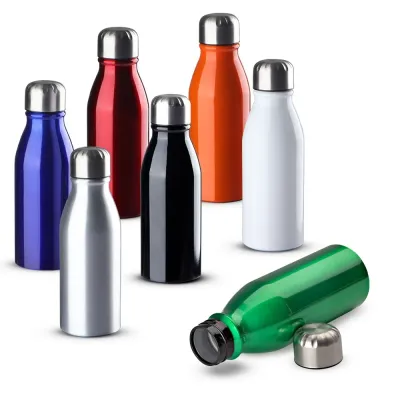 Garrafa em Aluminio Com Tampa Inox
