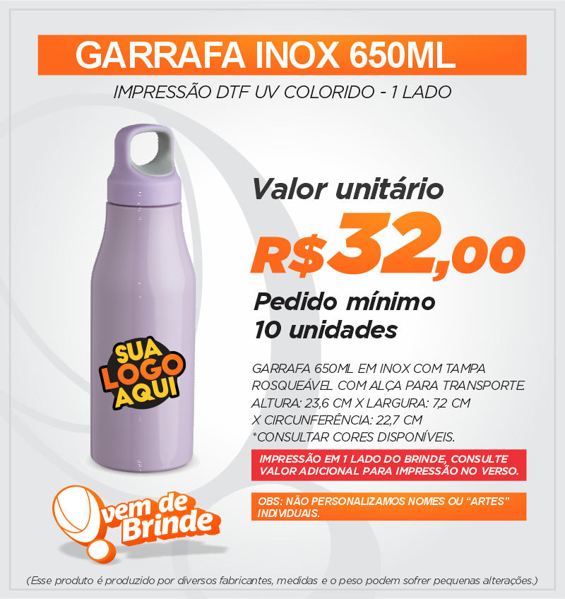 Garrafa Inox 650ML