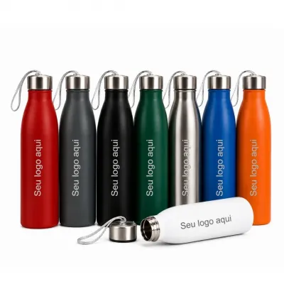 Garrafa Inox 750ml personalizada com seu logotipo.