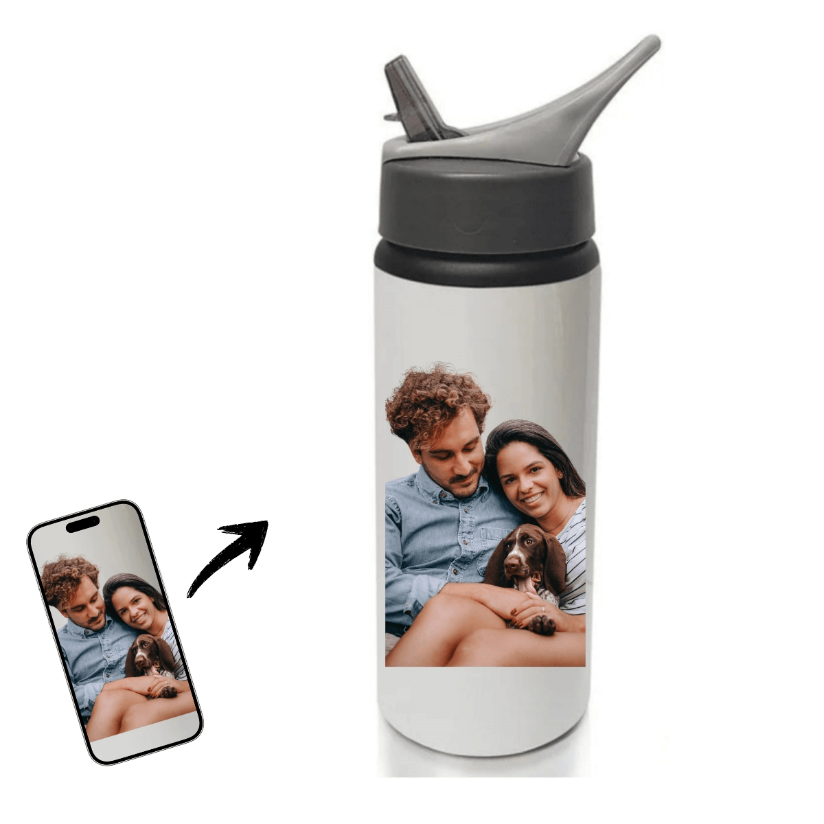 Garrafa Personalizada com Sua Foto - Transforme Momentos em Decoração