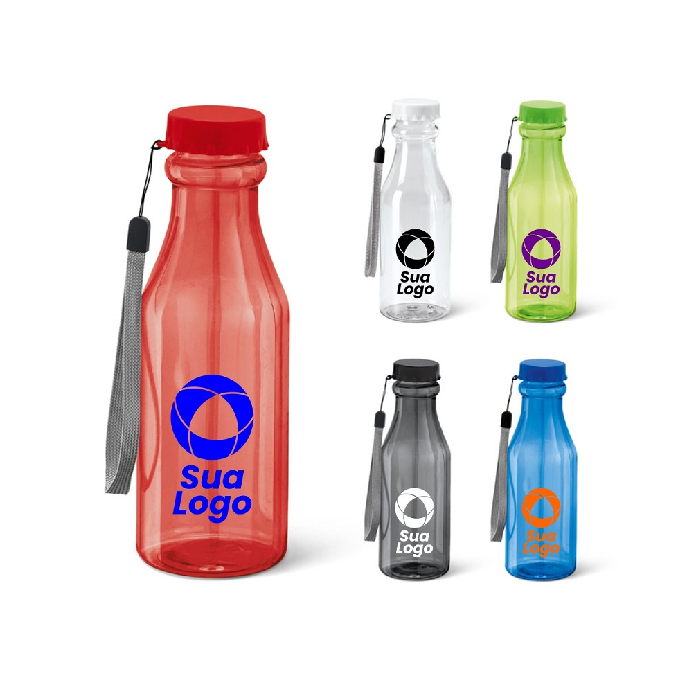 Garrafa Plástica Personalizada 510 ml com Cordão