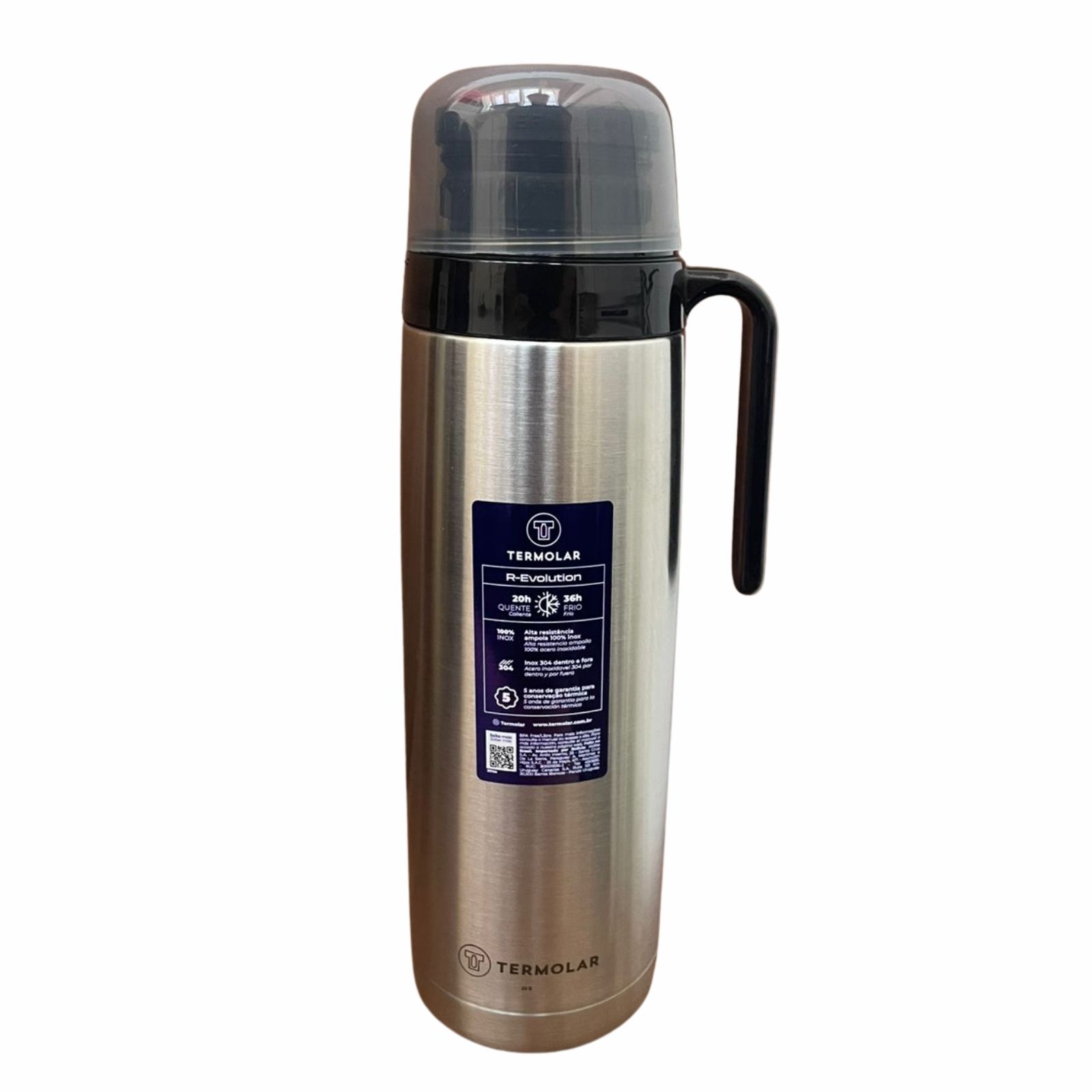 Garrafa Térmica 100% Inox R-Evolution - 1L Biquinho
