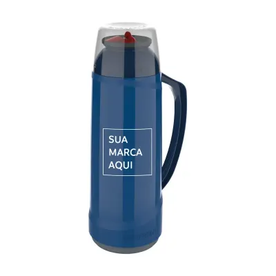 Garrafa Térmica 1L com Bico Azul