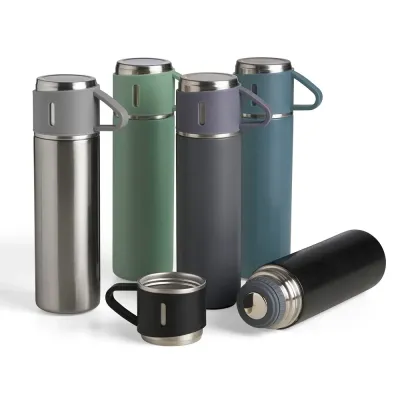 Garrafa Termica 450ml em Inox Com Tampa Caneca