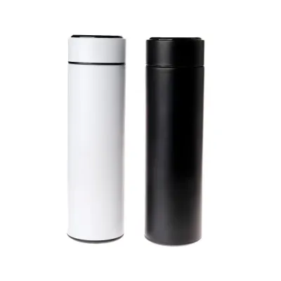 Garrafa Termica 500ml Com Termometro e Bateria Substituivel