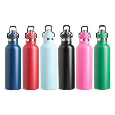 Garrafa Térmica 800ml - Azul, vermelho, azul claro, preto, rosa, verde.