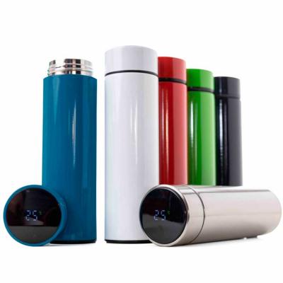 Garrafa Termica Aco Inox 450ml Infusor Display Led Com Termometro