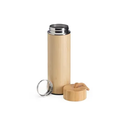 Garrafa Termica Bambu 400ml Com Infusor