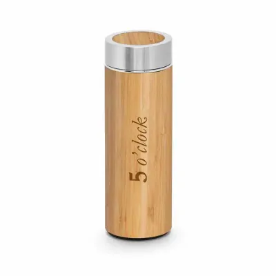 Garrafa Termica de Bambu Personalizada
