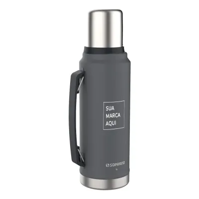 Garrafa Termica Everest 1l Cinza