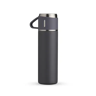 Garrafa térmica inox 450ml com tampa-caneca - 1