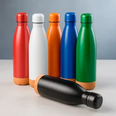 Garrafa Termica Inox 500ml Com Fundo em Cortica