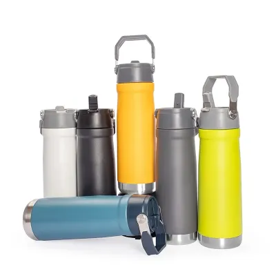 Garrafa Termica Inox 630ml Personalizada Com Bico Flexivel