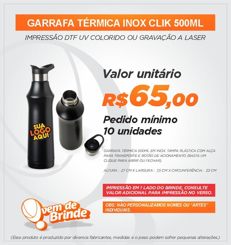 Garrafa Térmica Inox Click 500ML
